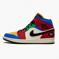Air Jordan 1 Mid SE "Fearless" Sininen the Great Multicolor/Multicolor CU2805 100 Naiset/Miehet 