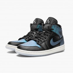 Air Jordan 1 Mid "Iridescent Black" Musta/Pale Ivory-Multi-Color BQ6472 009 Naiset/Miehet 