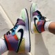 Air Jordan 1 Mid SE Multicolor Valkoinen/Musta/Lightbulb/Team Ora CW1140 100