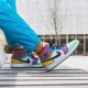 Air Jordan 1 Mid SE Multicolor Valkoinen/Musta/Lightbulb/Team Ora CW1140 100