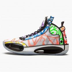 Air Jordan XXXIV "Zion Williamson Coloring Book" Miehet DA1897 100 Valkoinen/Musta-Multi-Color