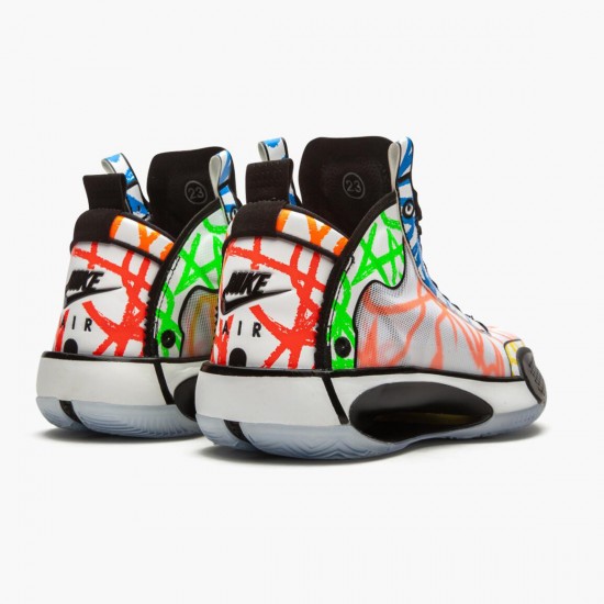 Air Jordan XXXIV Zion Williamson Coloring Book Miehet DA1897 100 Valkoinen/Musta-Multi-Color